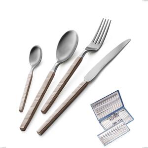 75-Piece Zeus Fire Cutlery Set in Gift Case, Forged 18/10 Stainless Steel (AISI 304)
