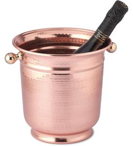 Handcrafted Hammered Polished Copper Ice Bucket � 20xh 21 cm Made in Italy - home line