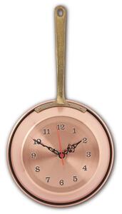 Hand-Hammered Smooth Copper Pan Clock � 15 cm