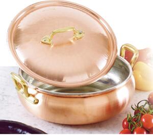 Solid Smooth Copper Hand-Tinned Vegetable Dish Traditional Line � 16 cm Traditional Line