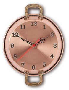 Hand-Hammered Smooth Copper Pan Clock � 15 cm