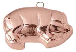 Hammered Copper Piglet Cake Mould 16x10xh2 cm with Hanging Hook