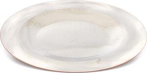 Handmade Polished Copper Plate, Smooth with No Border, Fully Tinned Inside, � 19 cm, Made in Italy - Linea Tavola