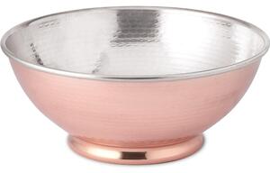 Polished Copper Salad Bowl �25xh11cm Tinned Inside, Handcrafted in Italy - home line