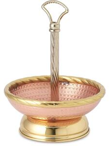 Solid Copper and Brass Single Tier Fruit Stand � 24xh31 cm - Home Line