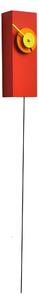 CUCCU' MINILOGICO Wall Clock in Lacquered MDF Dimensions 7x4.5 x h20 cm Pendulum Length 50 cm ral 2002