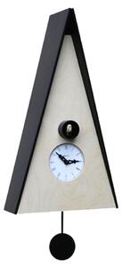 NORIMBERGA Cuckoo Clock with Natural Birch Case and Black Roof 26x15xh47 cm