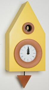 Dark Cuckoo Pendulum Clock 20x12xh40 cm made with Lacquered MDF and Solid Beech Details in Ebony Colour