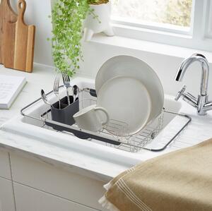 Extendable Dish Rack Silver