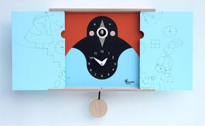 Wall Cuckoo Clock IL CUCU' DEL RE_GAZZA 30-50x12xh22 cm, Foldable Lacquered MDF Case, Made in Italy Colour