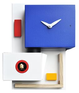 Around Rietveld Wall Cuckoo Clock 21x11xh27 cm with Beech Wood Inserts