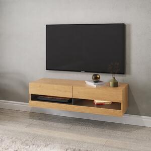 Delta 120cm Wall Tv Unit With Leds for Tvs Up To 55 Oak