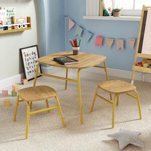 Elements Kids Griffin Play Table and Stool Set Yellow