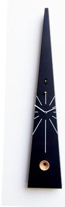 Wall or Freestanding Cuckoo Clock QQ Tall 17.5x12xh90 cm, Lacquered MDF Case, Beech Acoustic Horn, Hand-Carved Black Wooden Bird