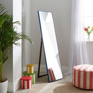 Rectangle Full Length Free Standing Mirror Blue