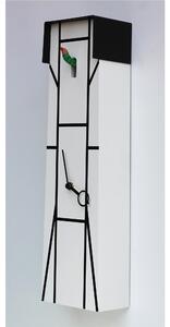 TIMBER Wall Cuckoo Clock 13x9xh45 cm White Black Lacquered MDF Case