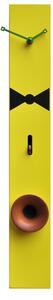 CUCCU' SIGNOR SOTTILE Wall Clock in Lacquered MDF Dimensions 8x8x h 55 cm with a Unique Tapered Shape