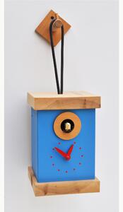 TITTI Cuckoo Wall Clock 13x13xh20 cm, MDF Case Blue RAL 5012