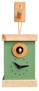 Cuckoo Clock Wall, TITTI Free-Standing 13x13xh20 cm Green MDF Case ral 6011
