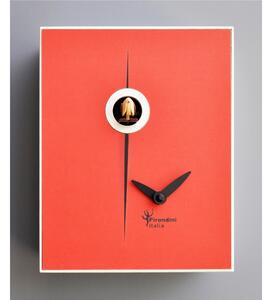 Wall Clock, D'Apres FONTANA 16.5x10xh20 cm Lacquered MDF Case in Red Colour
