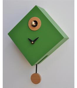 Cuckoo Clock with ROMBINO Pendulum in Fine Wood 25x11xh25 cm, May Green Colour