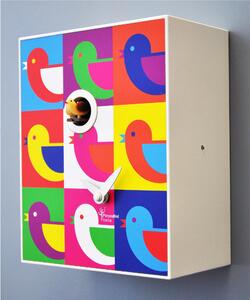 Wall Clock, D'Apres Andy Warhol 16.5x10xh20 cm, White Lacquered MDF Case