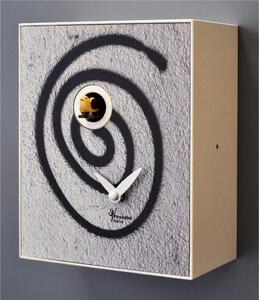 Cuckoo Wall Clock, Graffiti 16.5x10xh20 cm, White Lacquered MDF Case - dapres