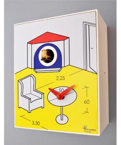 Cuckoo Wall Clock, ARCHI 16.5x10xh20 cm designed by Ezio Pescatori