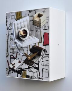 Cuckoo Wall Clock, Design Chairs 16.5x10xh20 cm by Ezio Pescatori, dapres