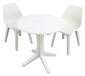 Levante 2 Seater White Bistro Set with Eolo Chairs