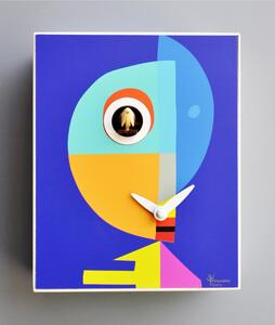 Wall Clock, D'Apres KLEE, 16.5x10xh20 cm, Lacquered MDF Casing, Multicolour