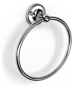 Polished Stainless Steel Towel Ring BRITISH 19.5x6xh21.5 cm Classic English Style Early 20th Century Polished Stainless Steel Finish