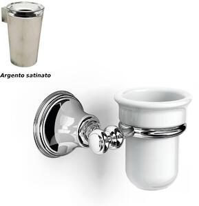 Suspended Porcelain Cup Holder 14x12xH10.50 cm Liberty Antique Silver Finish Porcelain