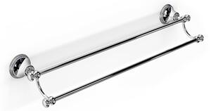 Liberty Double Towel Rail in Polished Chrome Dimensions 56.5x15x h11.5 cm Polished Stainless Steel Finish