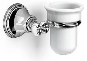 Suspended Porcelain Cup Holder 14x12xh10.50 cm Liberty Porcelain with Polished Stainless Steel Finish