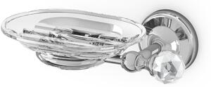 Suspended Soap Dish Linea MADRAS ORIENTE 14x12.5xh11 cm Chrome and Swarovski