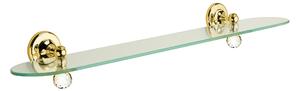 MADRAS ORIENTE Wall Shelf 60x13.5xh8.0 Polished Gold with Clear Crystal Swarovski