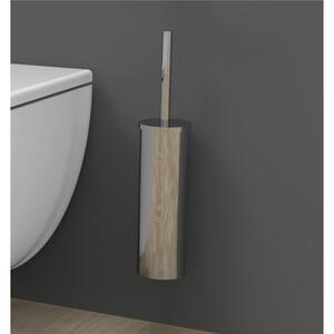 Freestanding Stainless Steel Toothbrush Holder Grand Hotel 9x9xH36 cm Polished Stainless Steel Colour