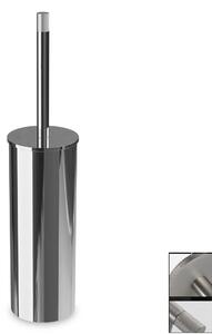 Bathroom Toilet Brush Holder Painted TEXTURE 8x8x h 39 cm in Shiny Stainless Steel Contemporary Industrial Style