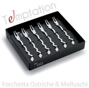 Temptation 6-piece Mollusc Forks in 18/10 Stainless Steel Mirror-polished 2 mm Thickness