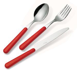 BRIO Colourful Cutlery Set 4 Pieces: 1 Knife, 1 Fork, 1 Spoon, 1 Coffee Spoon in 18/C Stainless Steel