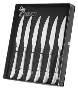 Full Handle Steak Knives Set of 6 Made of 1810 Steel Mirror Polished, in Gift Packaging