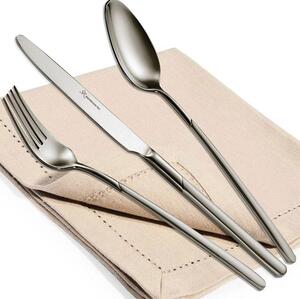 CELTIKA Cutlery Set 24 Pieces Stainless Steel 18/10 Gun Metal Finish 4 mm Thickness in Gift Case EME