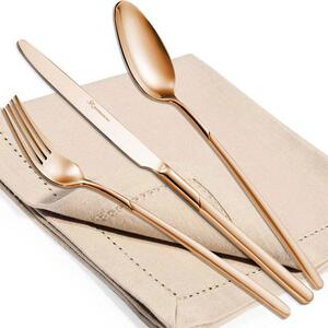 CELTIKA Cutlery Set 24 Pieces Stainless Steel 18/10 Bronze Finish 5 mm Thickness in Gift Box EME