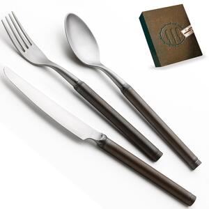 24-Piece FUOCO Line Cutlery Set in 18.10 Forged Steel with Gift Case