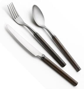 Fuoco 4-Piece Table Setting Cutlery Set Including 1 Knife, 1 Fork, 1 Spoon, 1 Coffee Spoon in 18/10 Stainless Steel