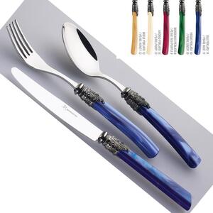 Coloured Cutlery Set 24 pieces LYON in 1810 stainless steel with methacrylate handle dishwasher safe EME