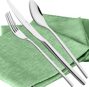 OLIMPO Cutlery Set 24 Pieces Stainless Steel 18/10 Semi-gloss 4.0 mm Thickness in Gift Case EME