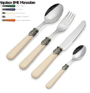 Colourful Napoleon Cutlery Set 24 Pieces in 18/10 Stainless Steel with Coloured Handle Dishwasher Safe in Display Packaging
