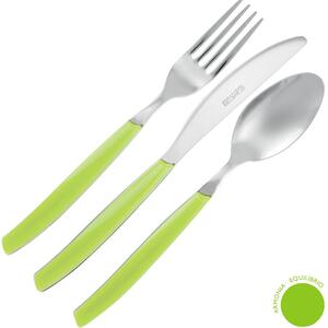 Chromotherapy EME Harmony Cutlery Set 24 Pieces Stainless Steel with Acrylic Handles Dishwasher Safe